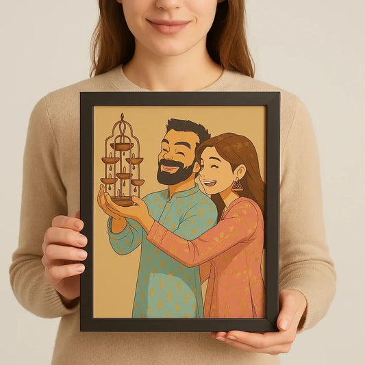 Custom Ghibli Style Portrait Frame – Personalized Anime Artwork - Stitch&Gift