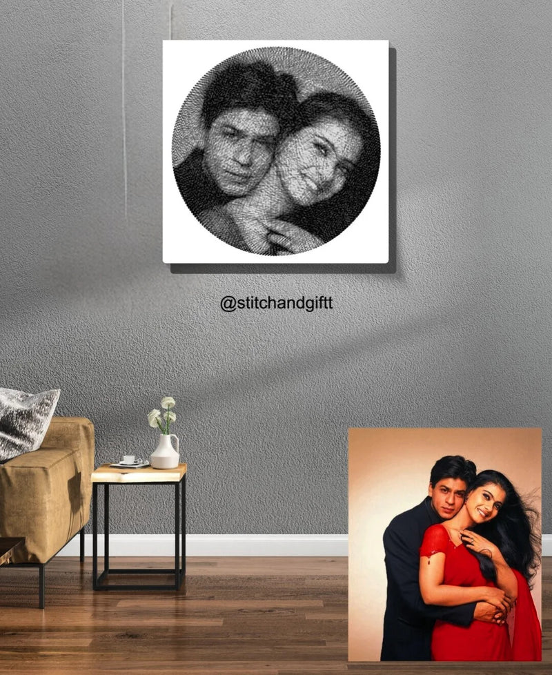Romantic Customized Handmade String Art Gift for Couples Best for Wedding, Anniversary and Birthday- Stitch&Gift