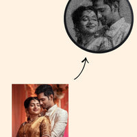 Custom String Art Portrait of a hugging couple