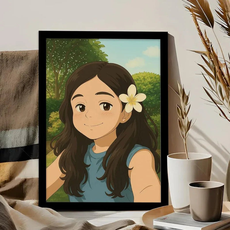 Customized Photo and Ghibli Effect Studio, Anime Style Frame, Ghibli Photo Frame Prints, Personalized Frame with Photo Upload, Customized Gift - Stitch&Gift
