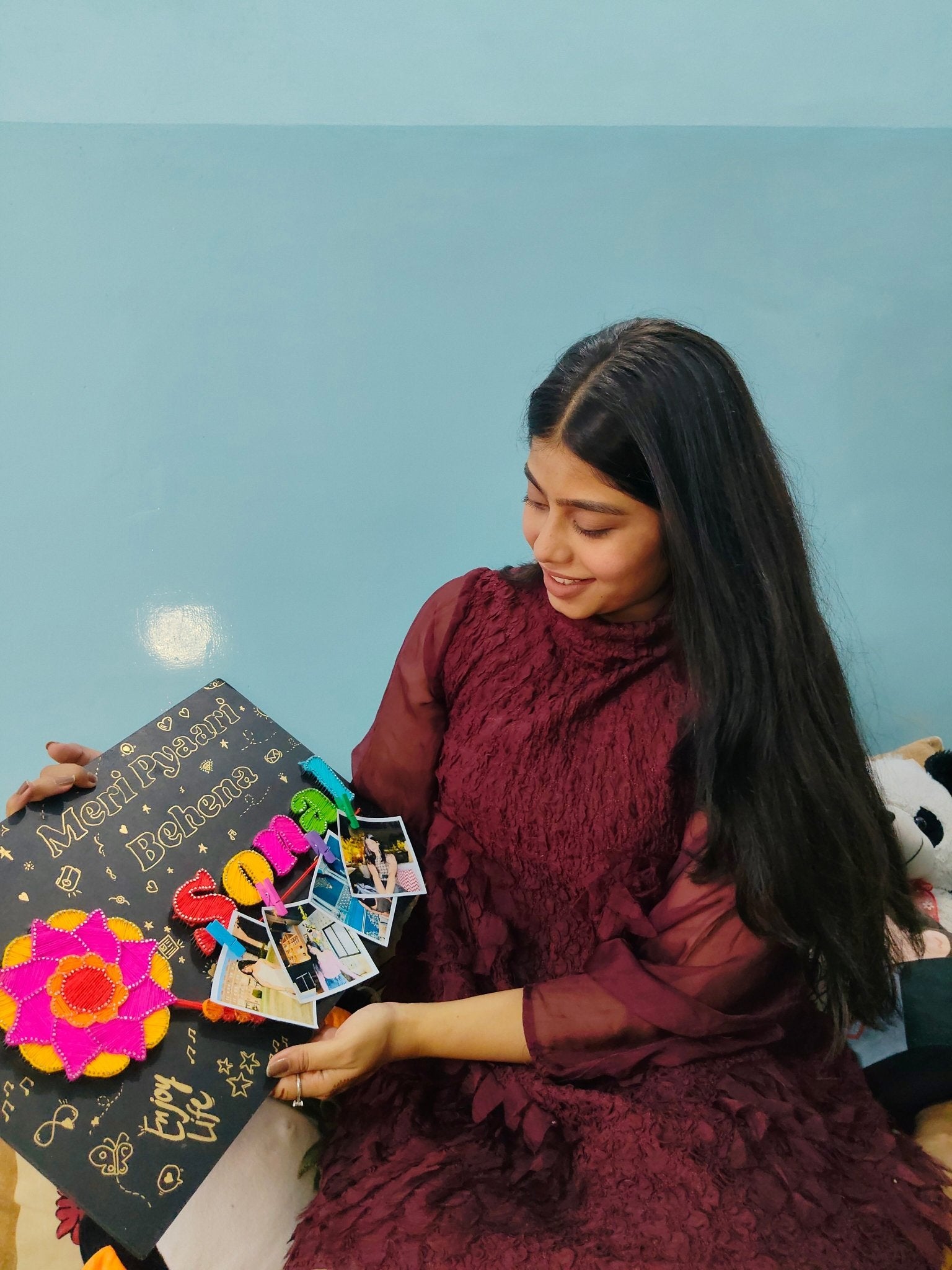 Rakhi String Art for sister - Stitch&Gift