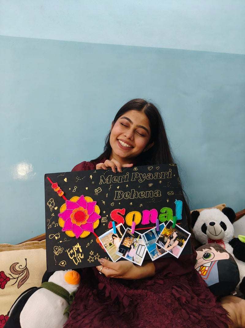 Rakhi String Art for sister - Stitch&Gift