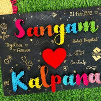 String Art Couple Name with Heart - Stitch&Gift