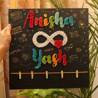 Infinite Heart Name Custom String art - Stitch&Gift