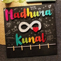 Infinite Heart Name Custom String art - Stitch&Gift
