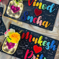 Anniversary Gift Name String art - Stitch&Gift